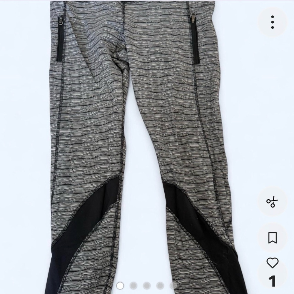 lululemon athletica Gray and Black Leggings